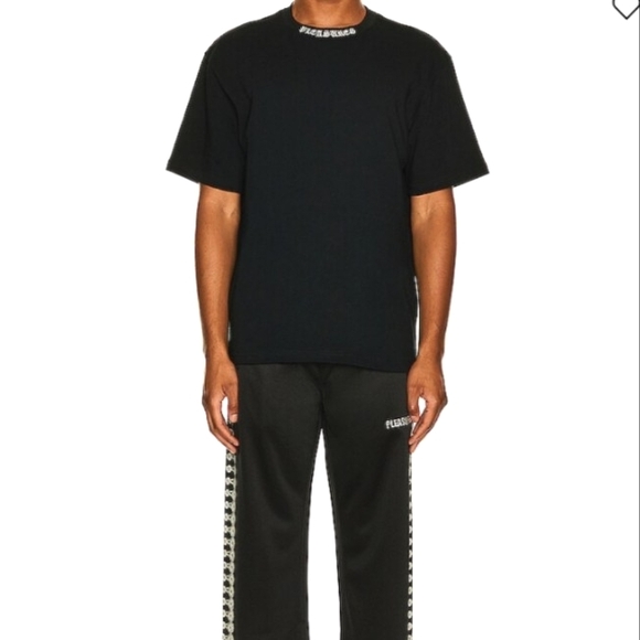 Pleasures Sorrow Embroidered Neckline Black Heavyweight Tee - Picture 4 of 13